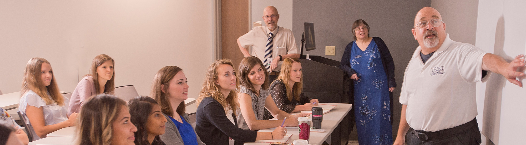 Student being taught by professor