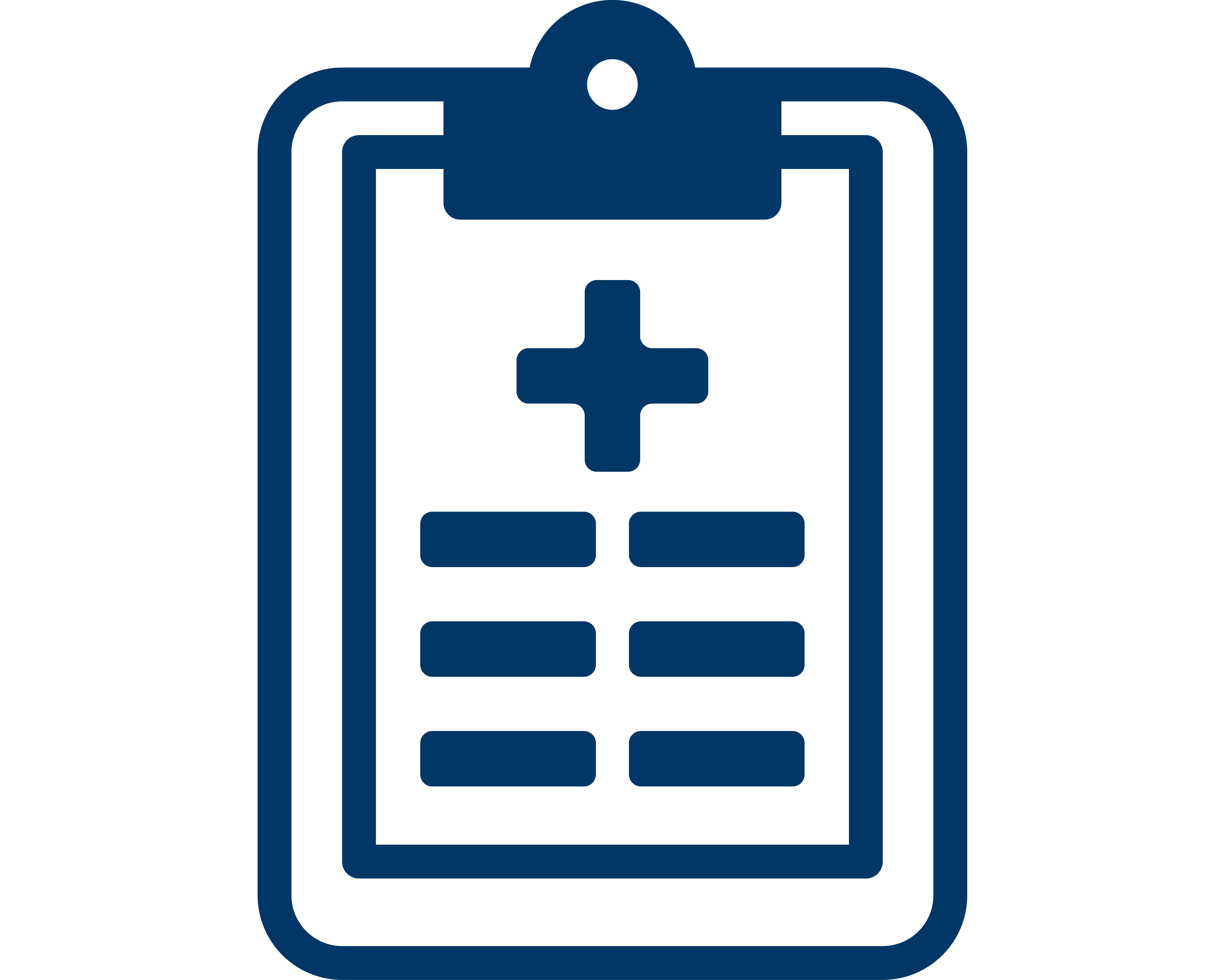 blue health clipboard icon