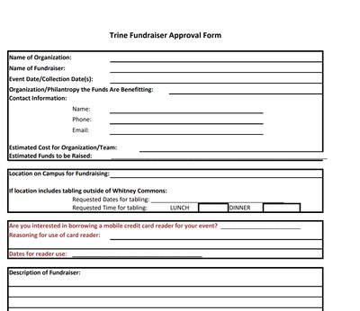 budget request form