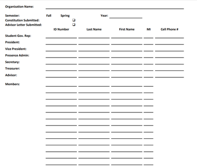 budget request form
