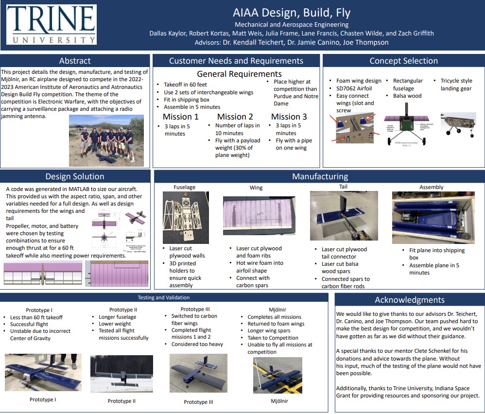 aiaa design, build, fly poster