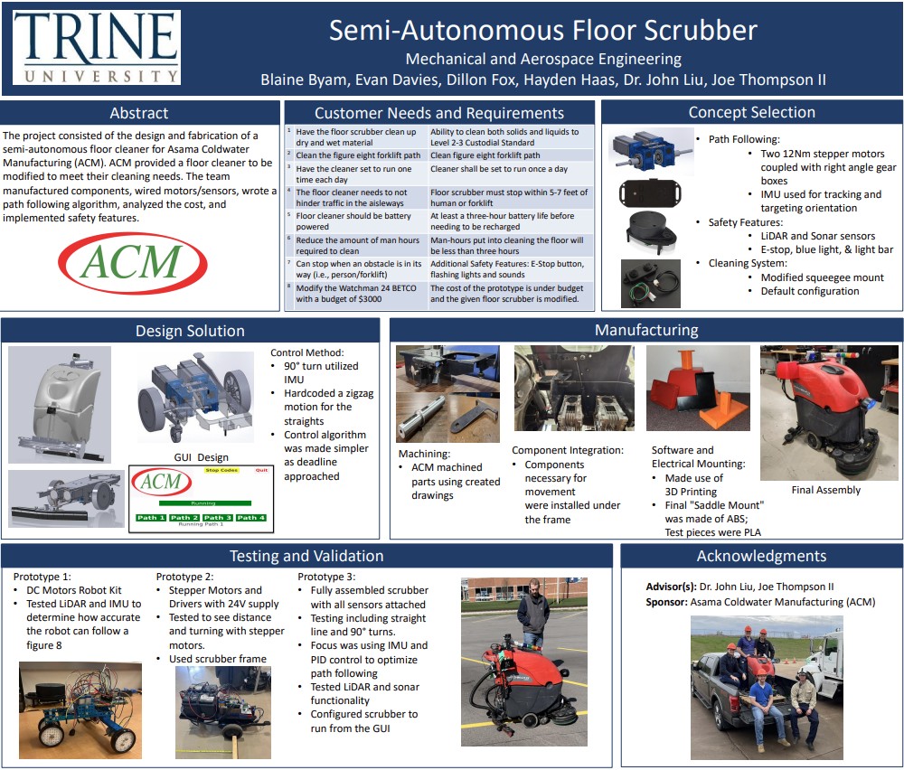 semi-autonomous floor scrubber poster