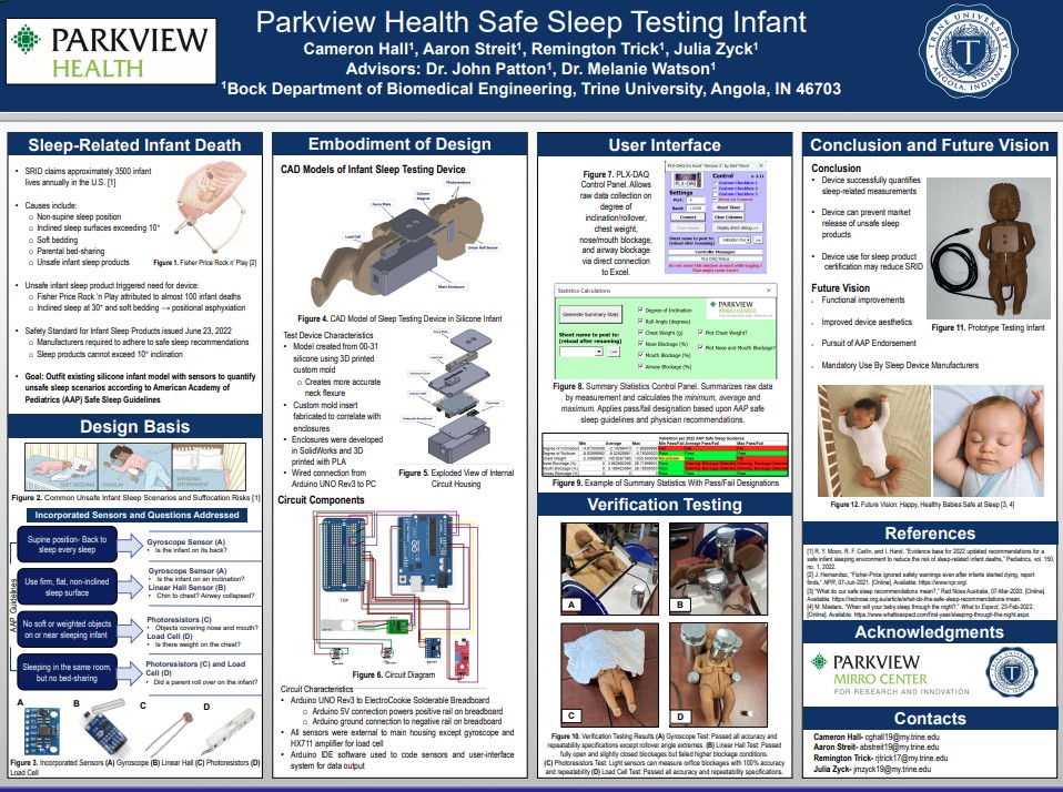 parkview health safe sleep testing infant poster
