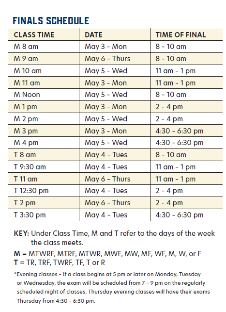 SP 26/27 Finals Schedule SP 26/27 Finals Schedule