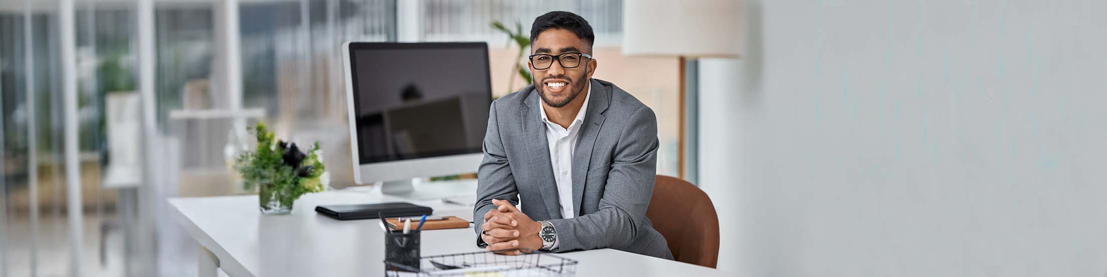 Young professional at desk