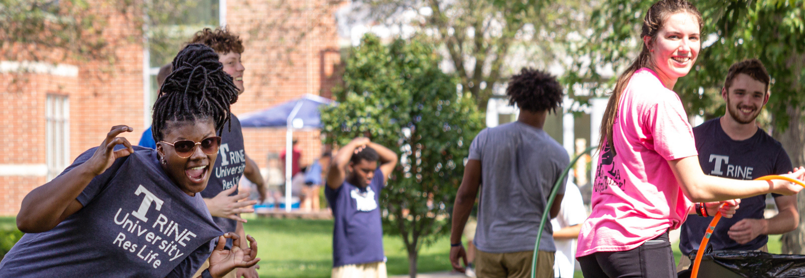 Students walking to class