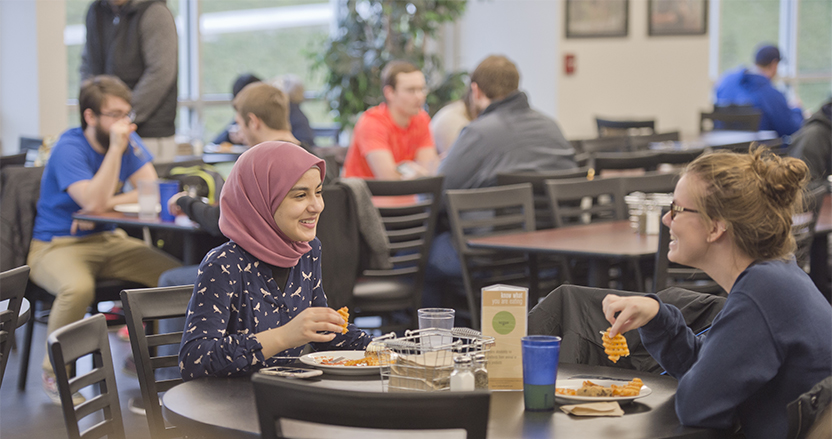 Students at lunchTrine Cares Resources