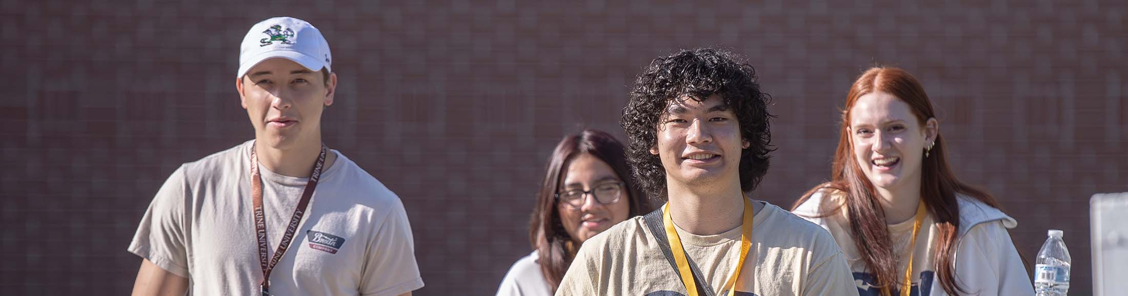 Students visiting campus