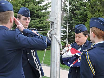 Flag raising