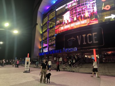 Jacklyn standing outside American Airlines Arena