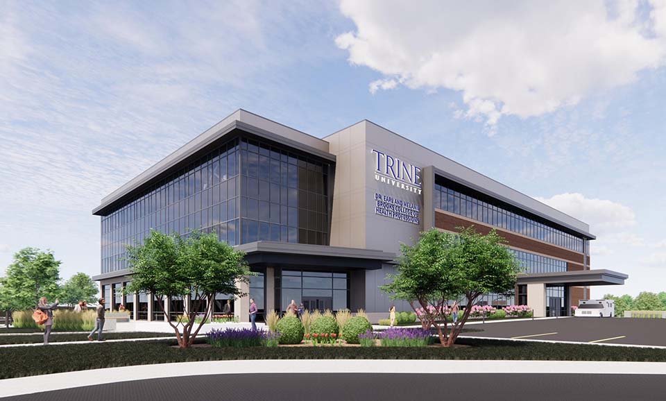 Trine names health professions college, building in Brooks’ honor