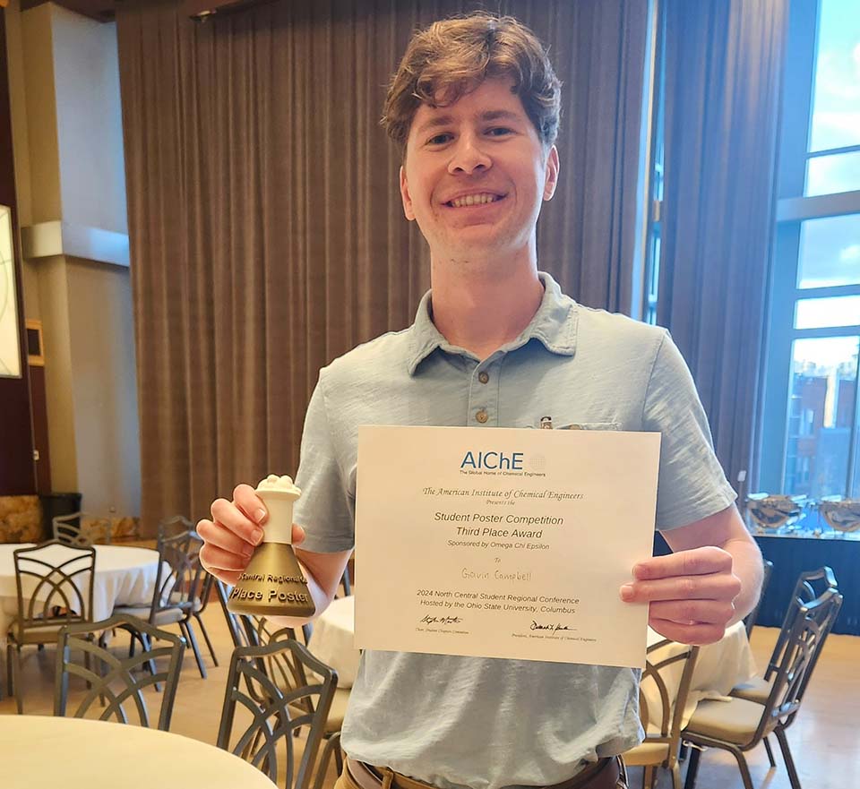Trine takes two top awards at AIChE regionals