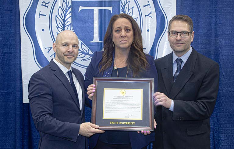Dr. Tony Kline, Gretchen Miller and Dr. Marek Kolar