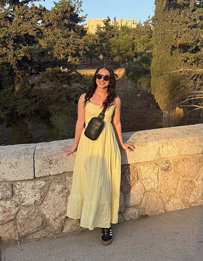 Madison Hagaman at the Acropolis on her study abroad experience