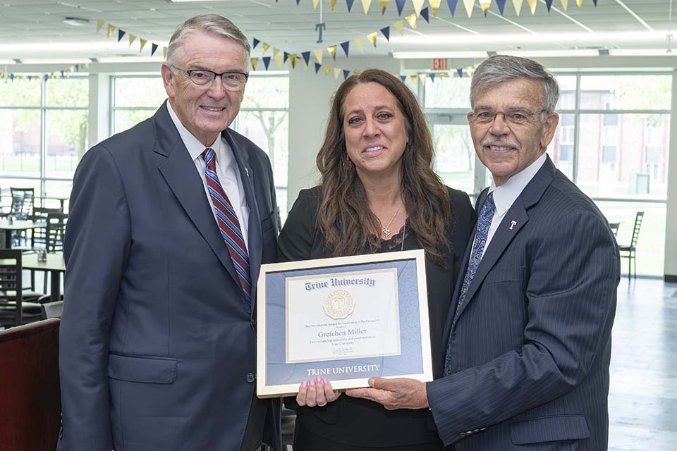 Dr. Rick L. James, Gretchen Miller and Dr. Earl D. Brooks II