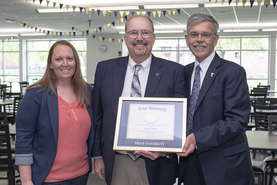 Kayla Warren, Rod Olson and Dr. Earl D. Brooks II