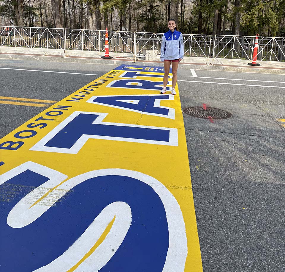 Lydia Randolph at the Boston Marathon
