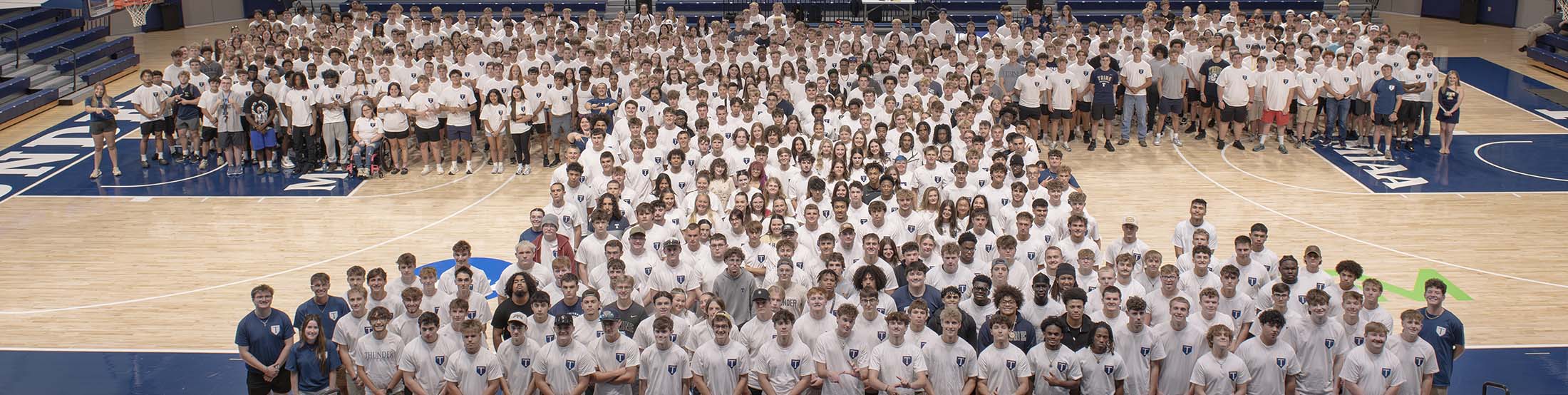 Students in Power T formation