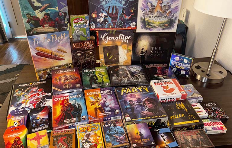 Assortment of board games