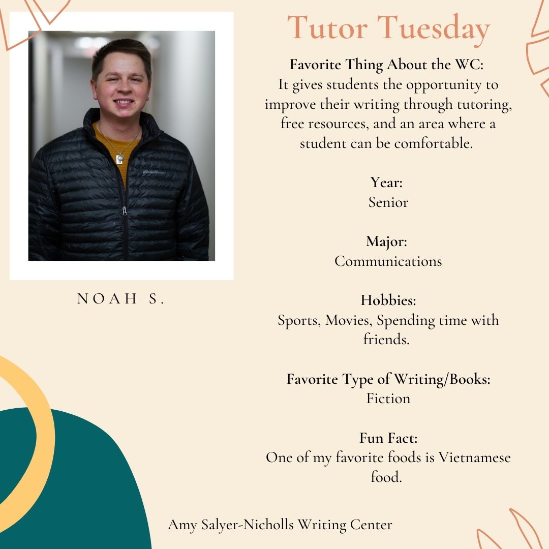 Noah Tutor Tuesday