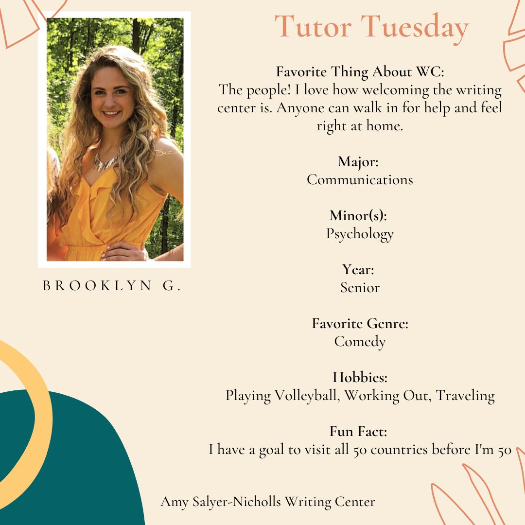 Tutor Tuesday: Brooklynn